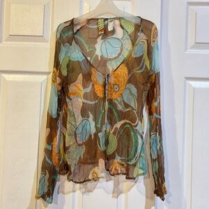Vintage Y2K Miss Sixty Multicolor Floral Blouse
